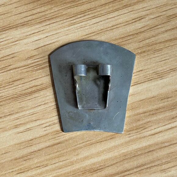 Vintage Western Silver and Abalone Horseshoe Bolo Tie Mount - Picture 4 of 5